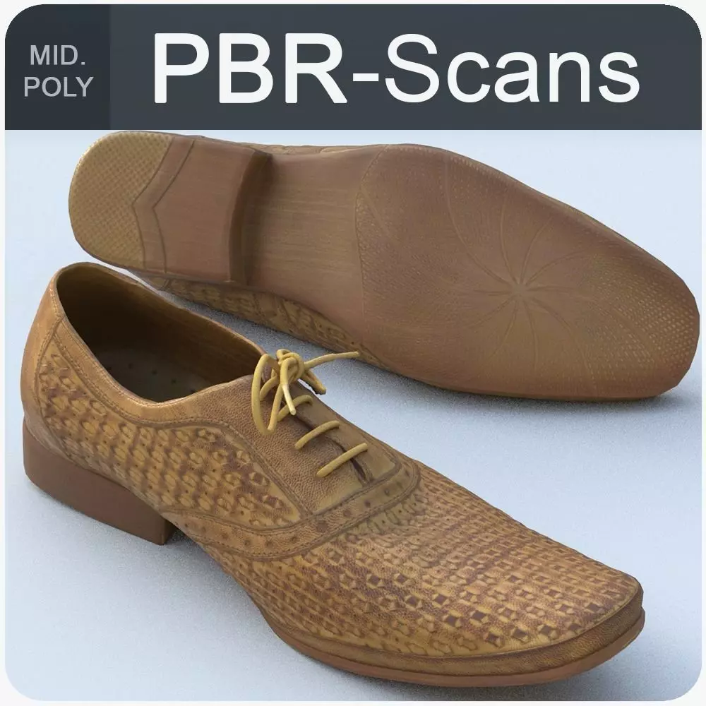 Shoe Middle Poly 3D model_0