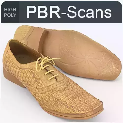 Shoe High Poly leather with laces