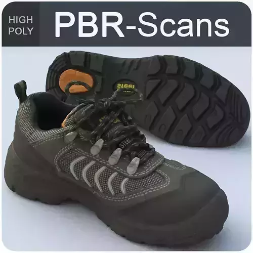 Sneaker High Poly pair of work shoes