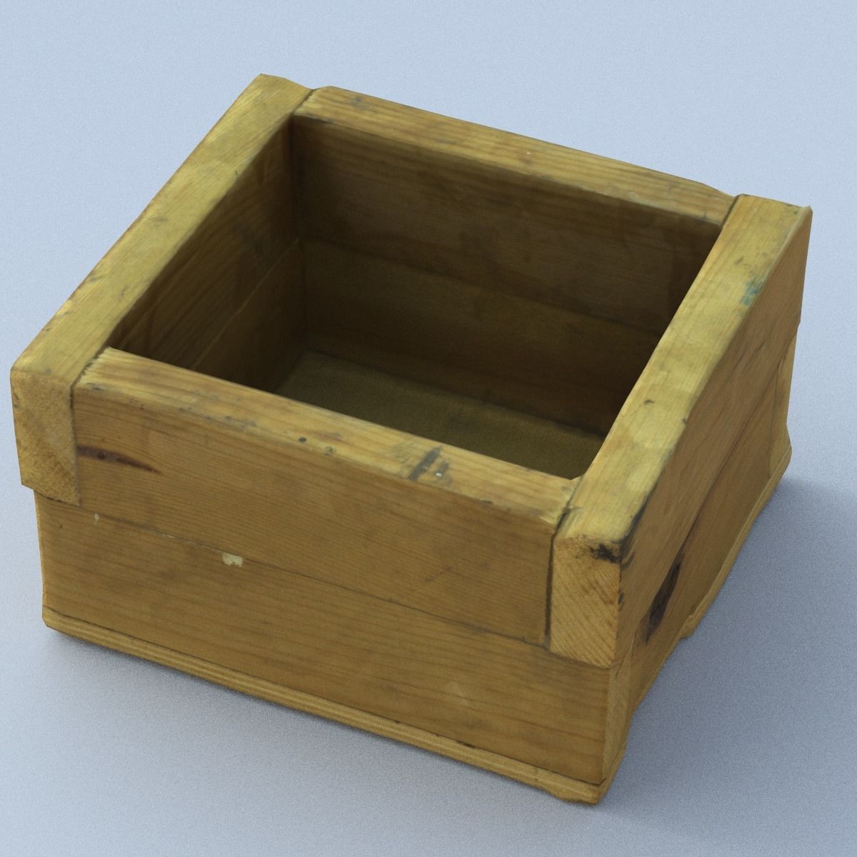 Box Low Poly wooden Low-poly 3D model_10