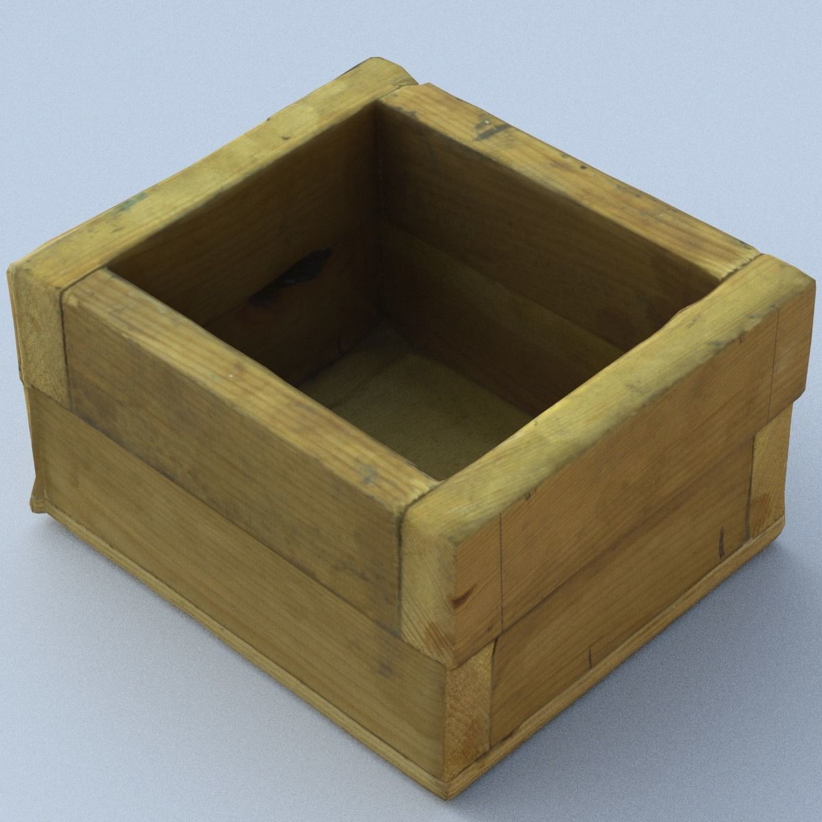 Box Low Poly wooden Low-poly 3D model_6