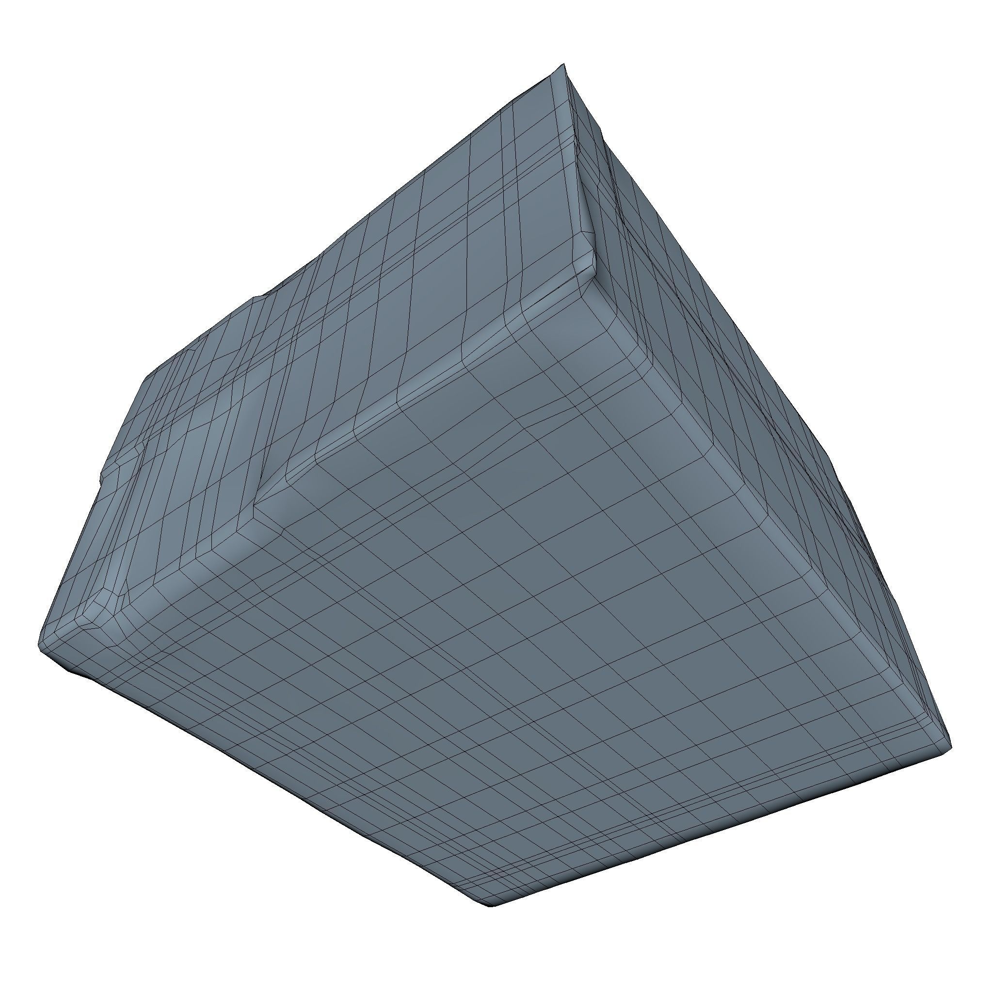 Box Low Poly wooden Low-poly 3D model_2