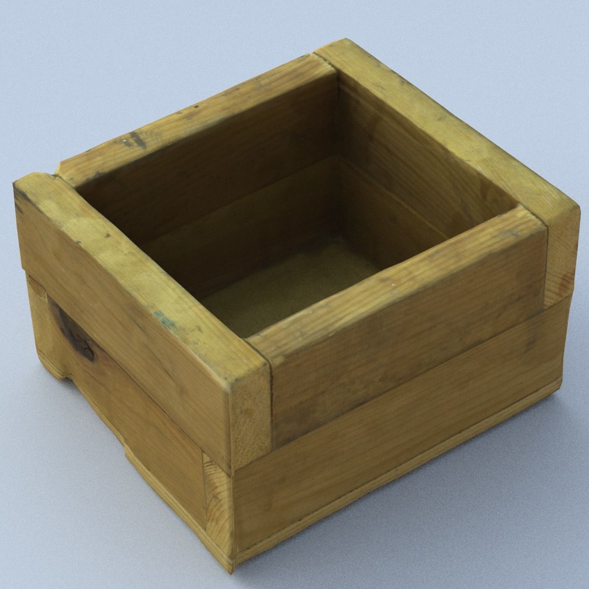 Box Low Poly wooden Low-poly 3D model_8