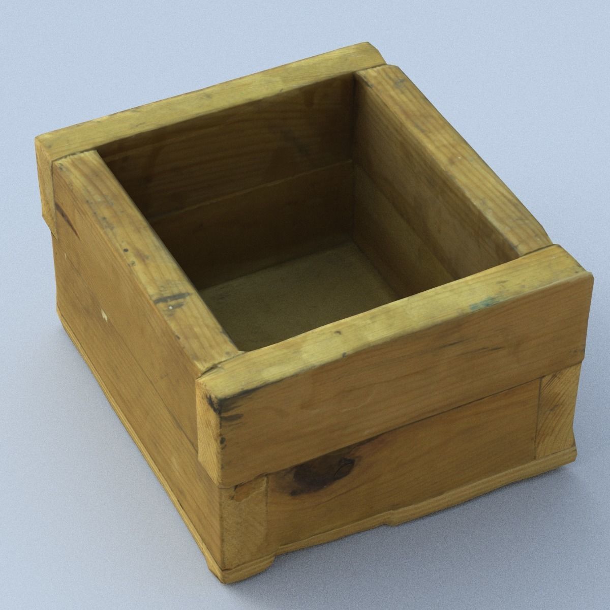 Box Low Poly wooden Low-poly 3D model_9