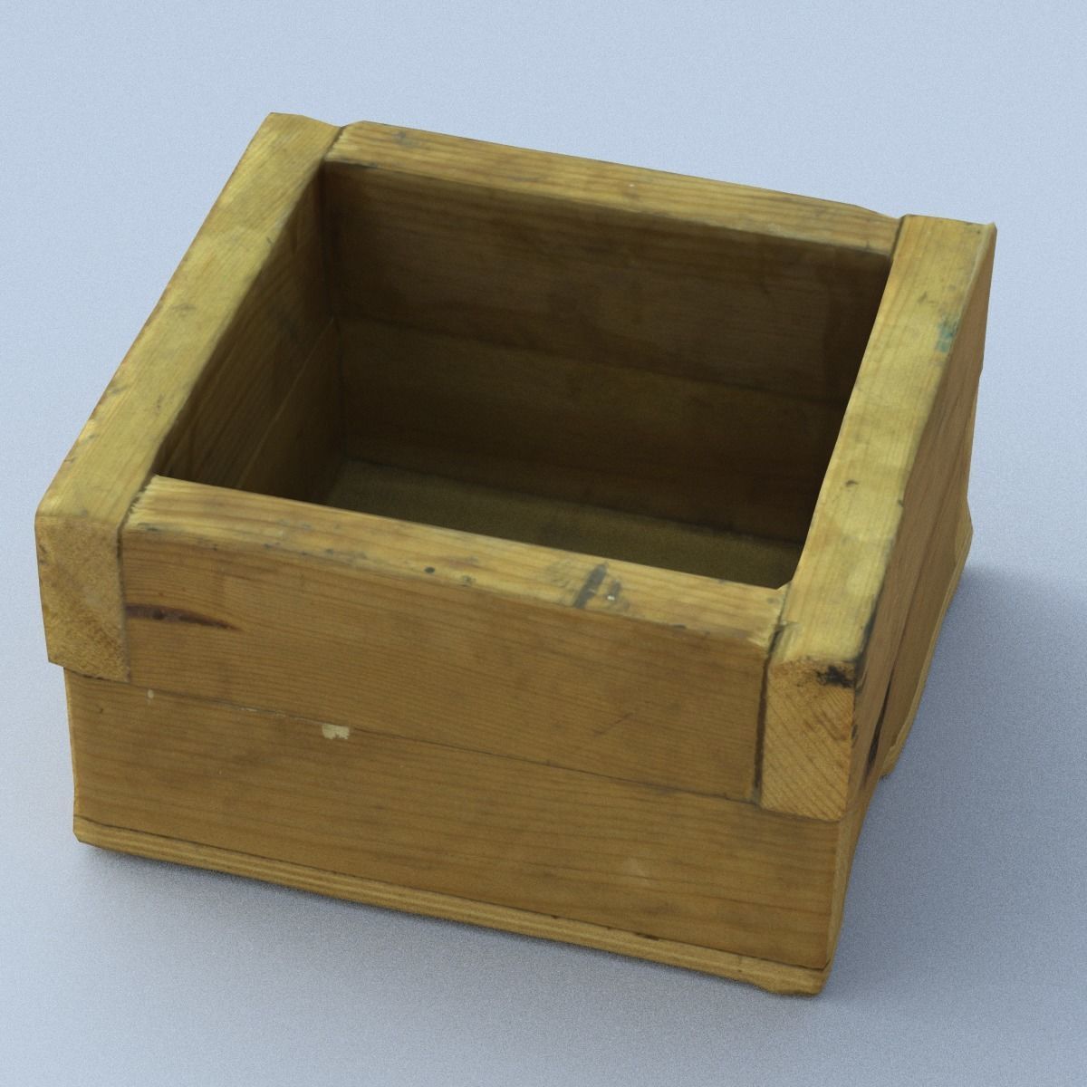 Box Low Poly wooden Low-poly 3D model_7