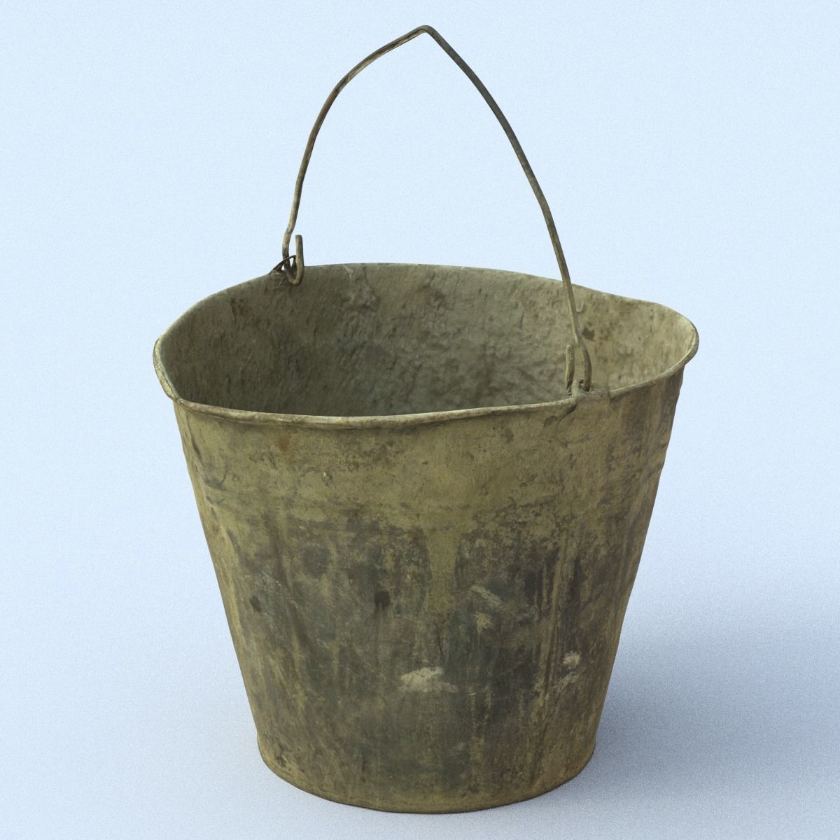 Dirty Bucket Middle Poly 3D model_8
