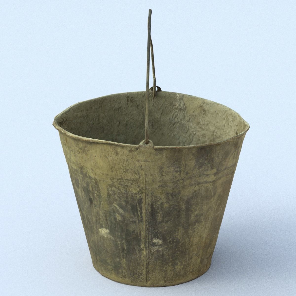 Dirty Bucket Middle Poly 3D model_10