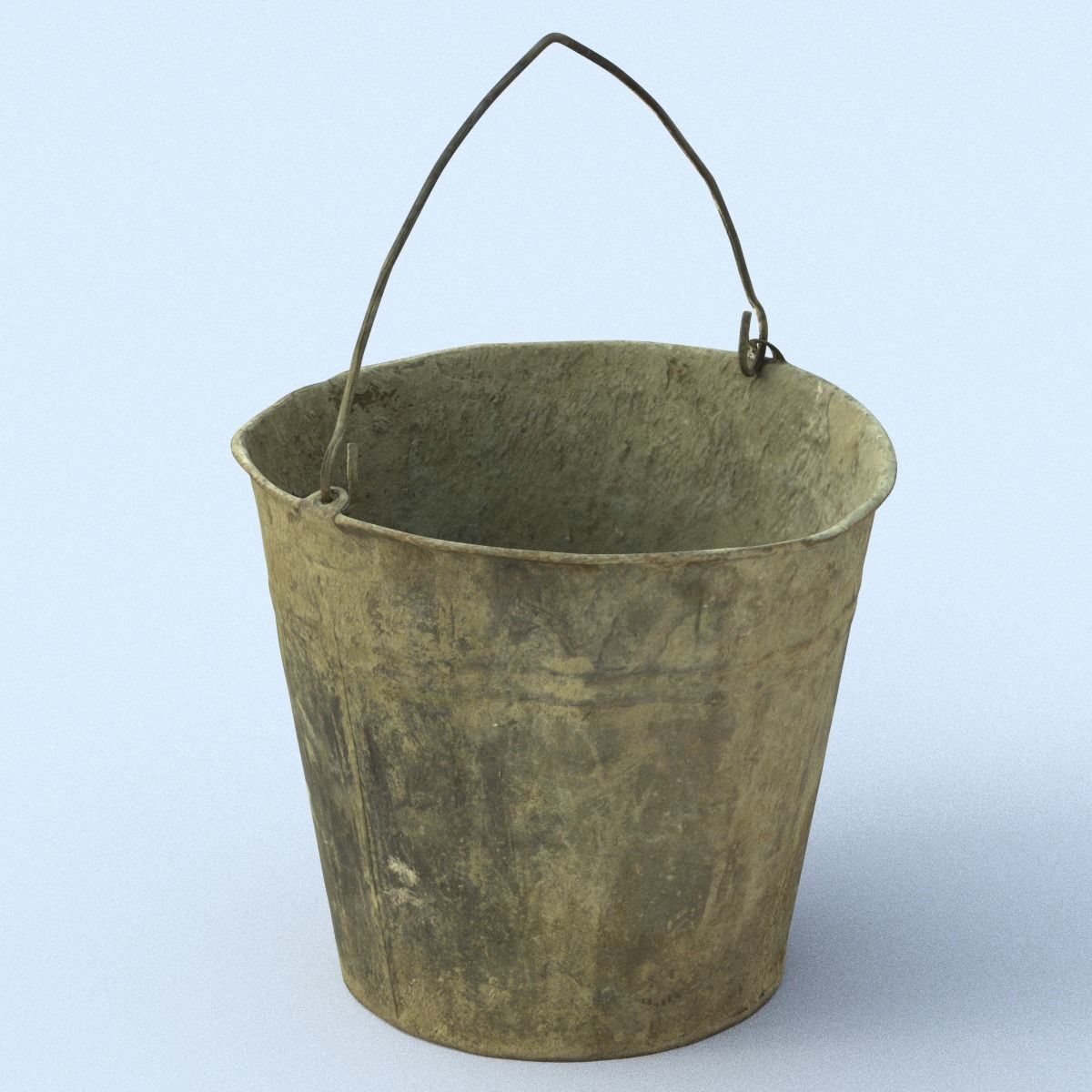 Dirty Bucket Middle Poly 3D model_13