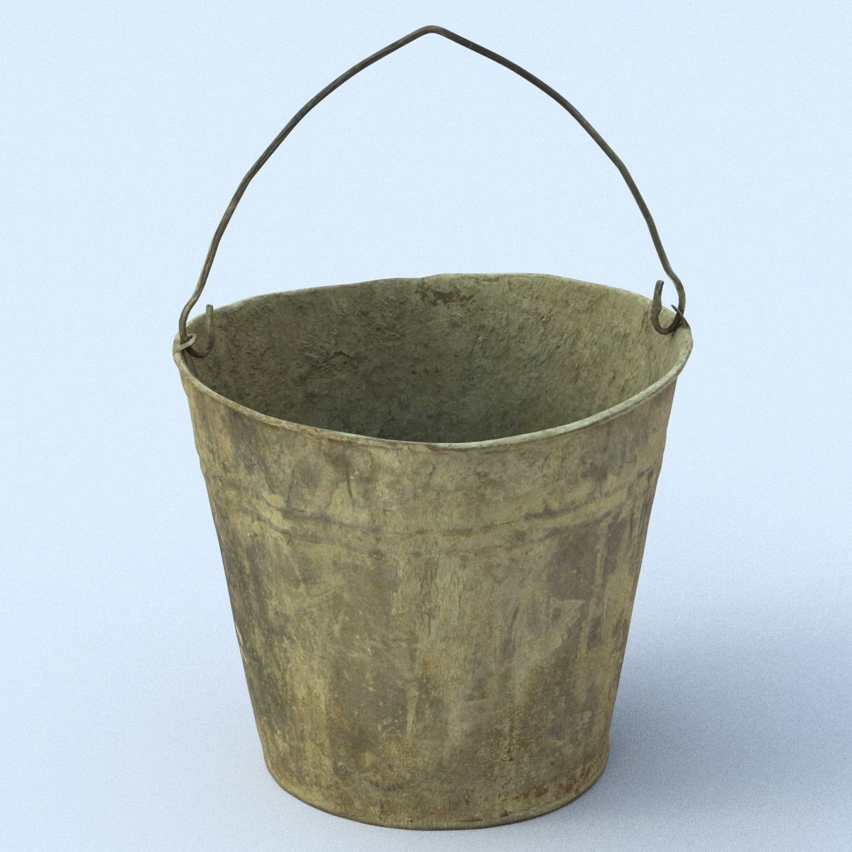 Dirty Bucket Middle Poly 3D model_15
