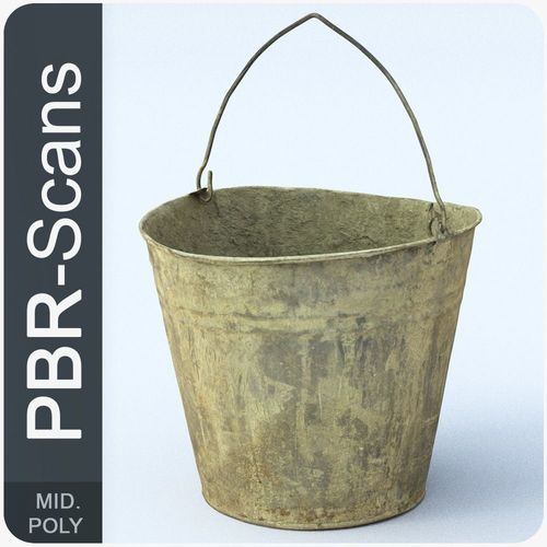Dirty Bucket Middle Poly 3D model