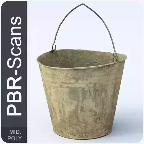 Dirty Bucket Middle Poly 3D model