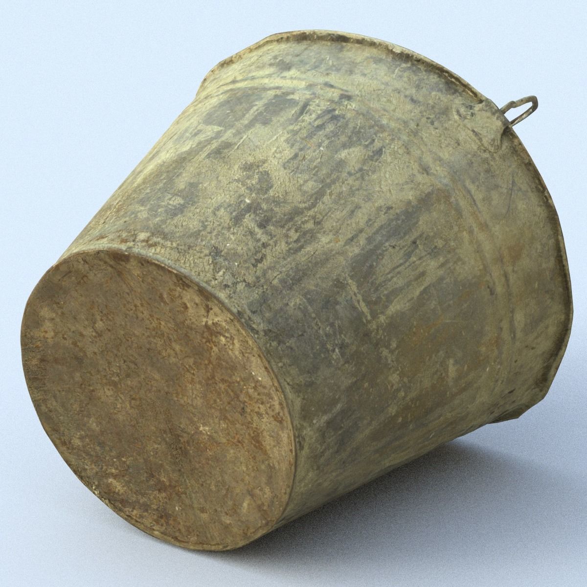 Dirty Bucket Middle Poly 3D model_1