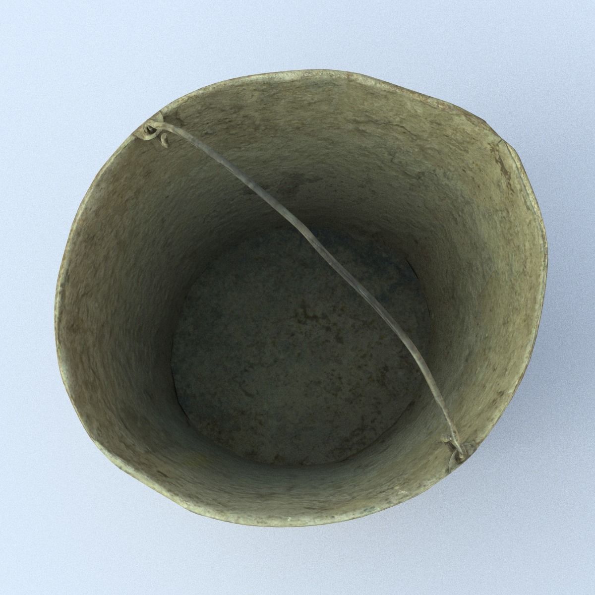 Dirty Bucket Middle Poly 3D model_3