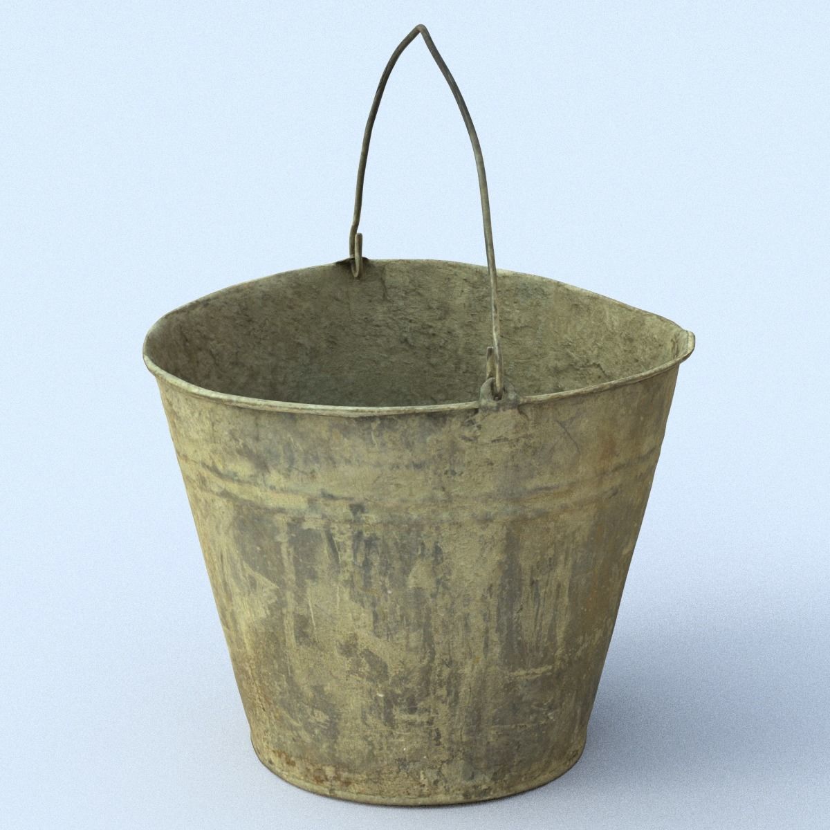 Dirty Bucket Middle Poly 3D model_12