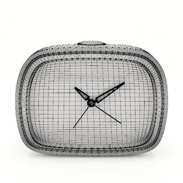 Plastic Alarm Clock 3D model_5