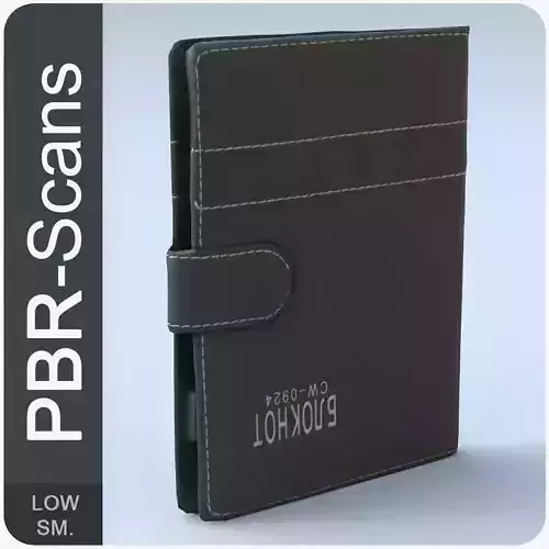 Notebook Low Poly leather journal Low-poly 3D model
