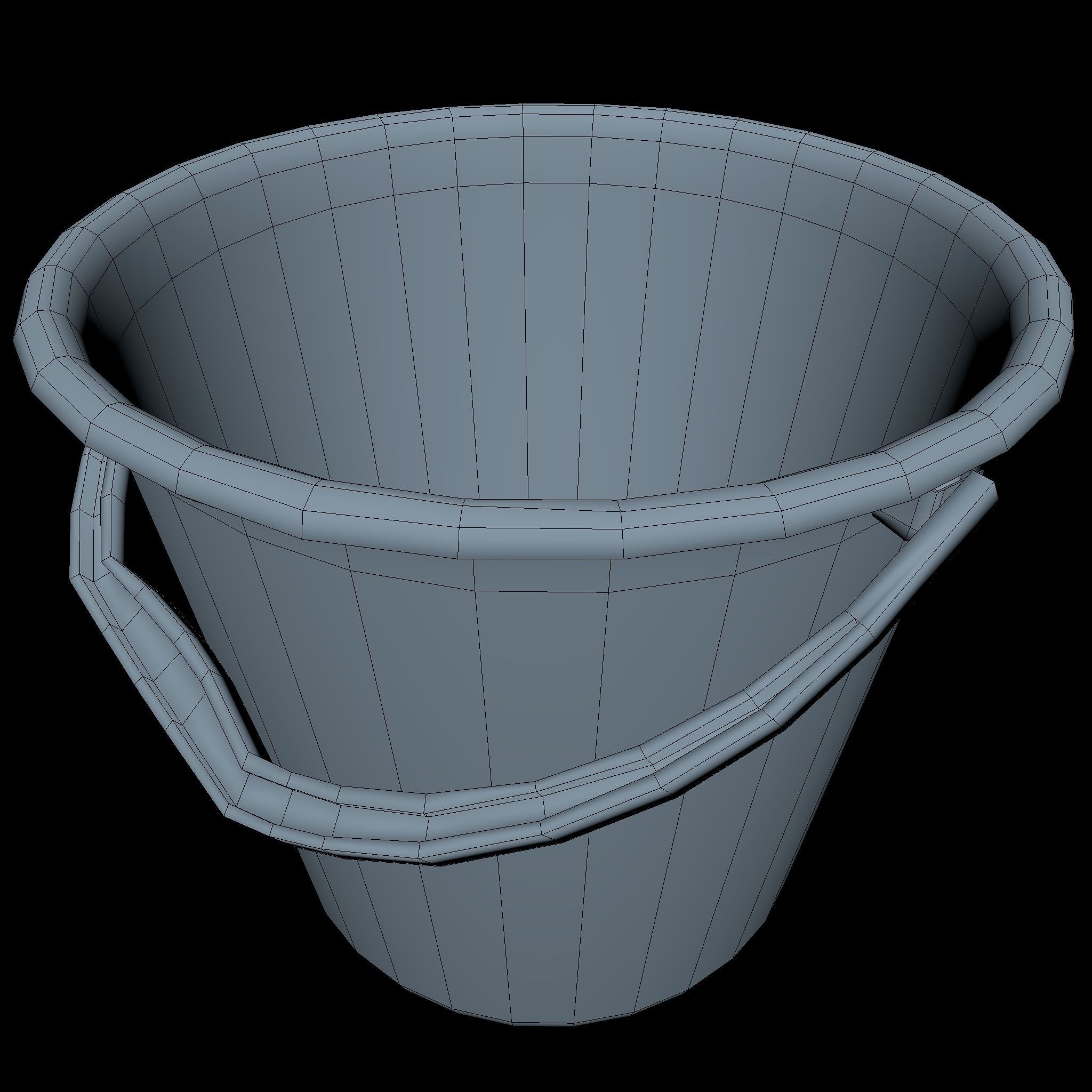 Bucket Low Poly Low-poly 3D model_4