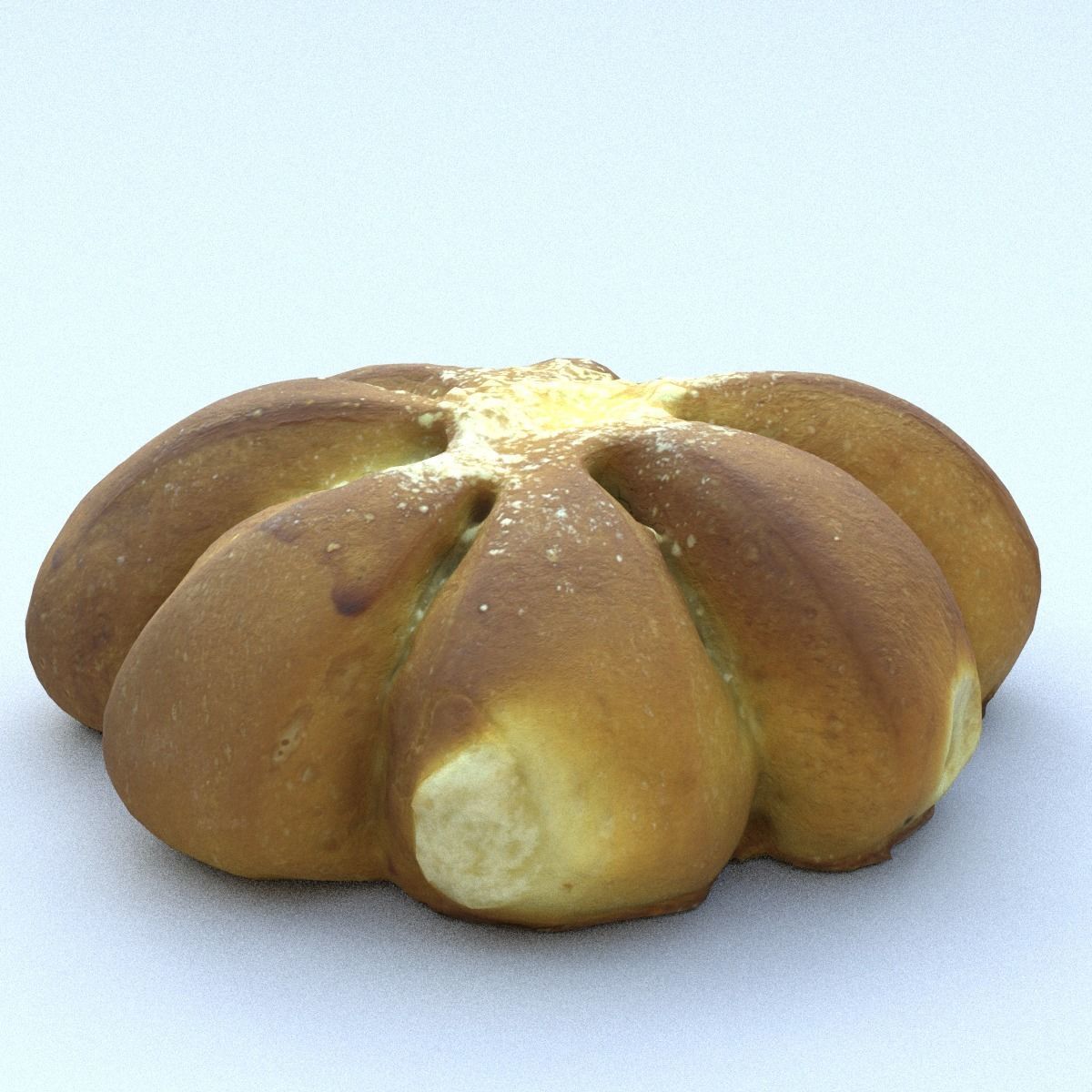 Bread Roll Middle Poly 3D model_10