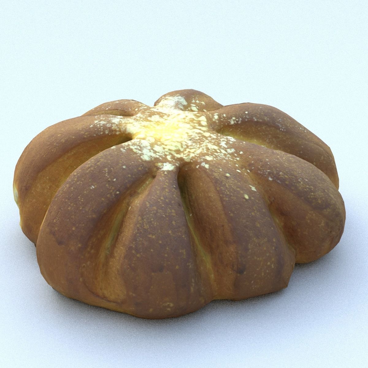 Bread Roll Low Poly Low-poly 3D model_8