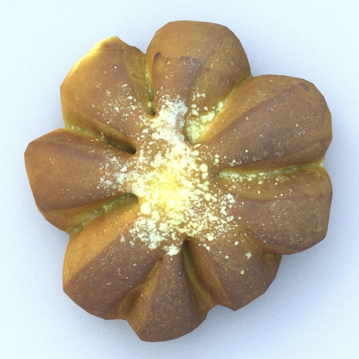 Bread Roll Low Poly Low-poly 3D model_1