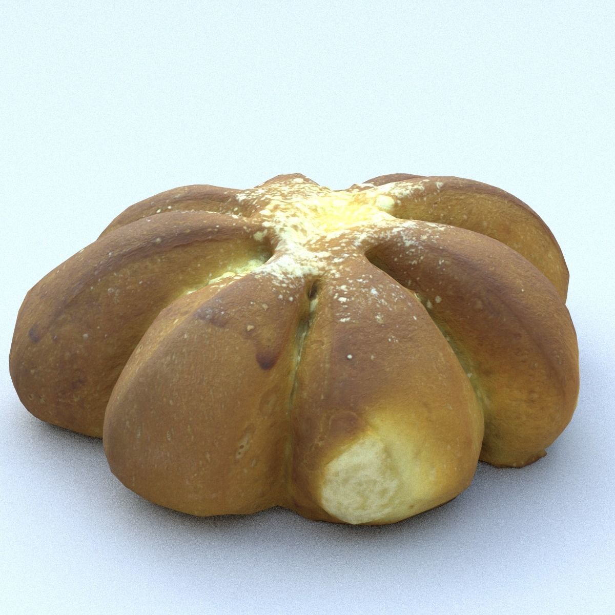 Bread Roll Low Poly Low-poly 3D model_9