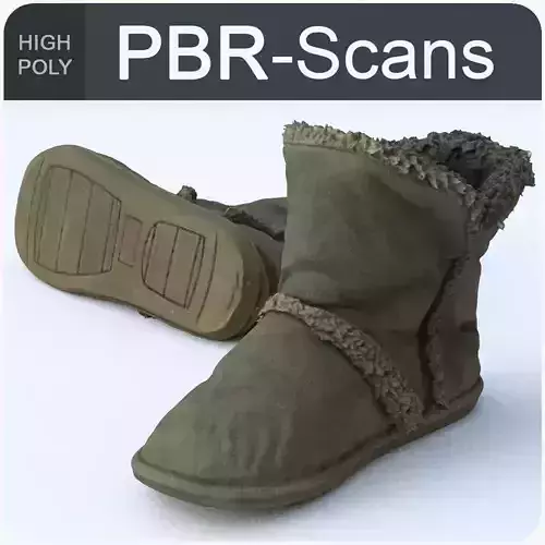 Boot High Poly sheepskin