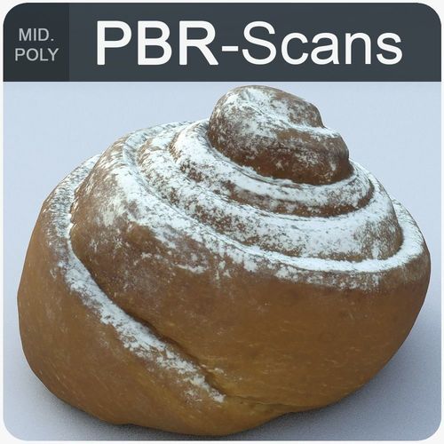 Cinnamon Roll Middle Poly 3D model