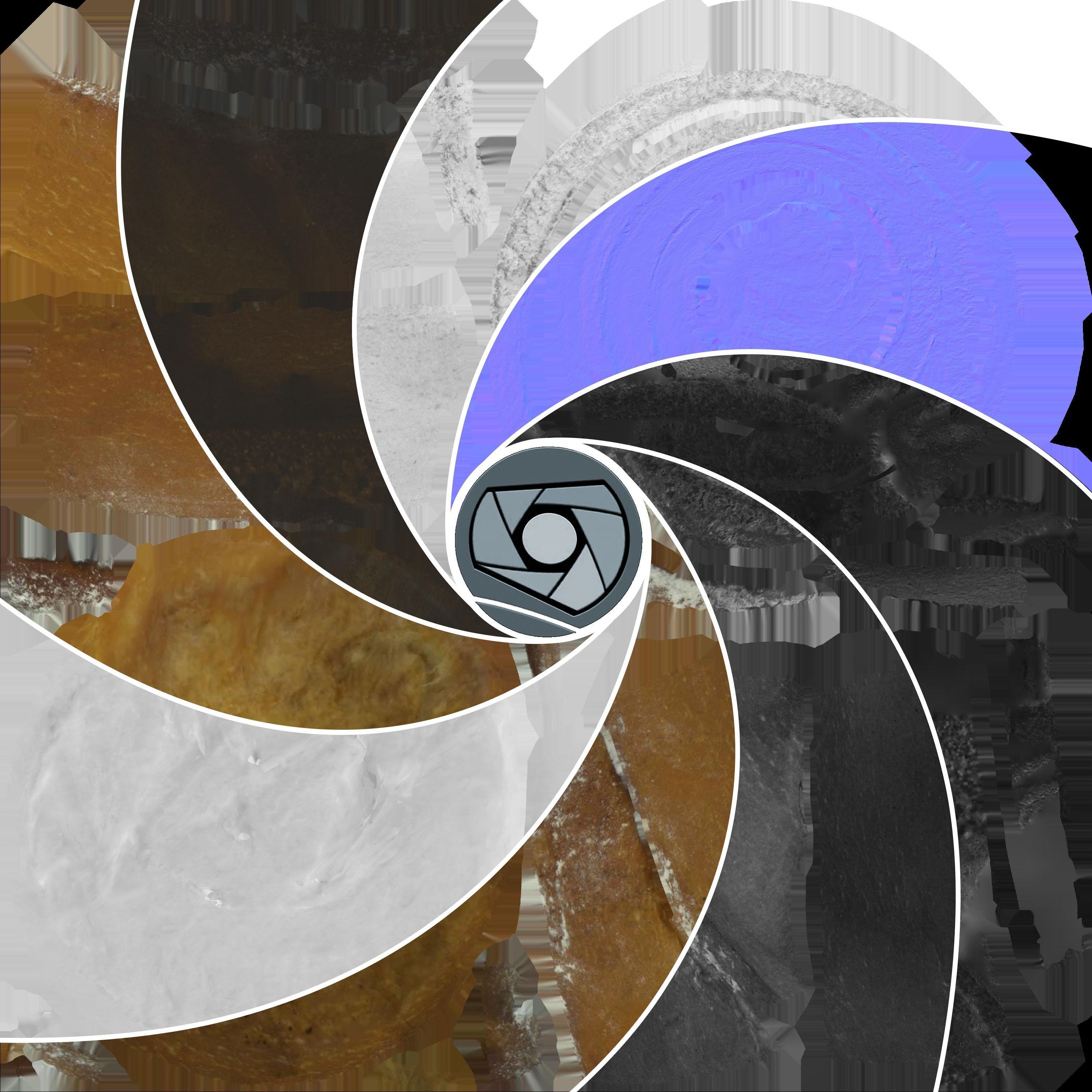 Cinnamon Roll Low Poly Low-poly 3D model_5