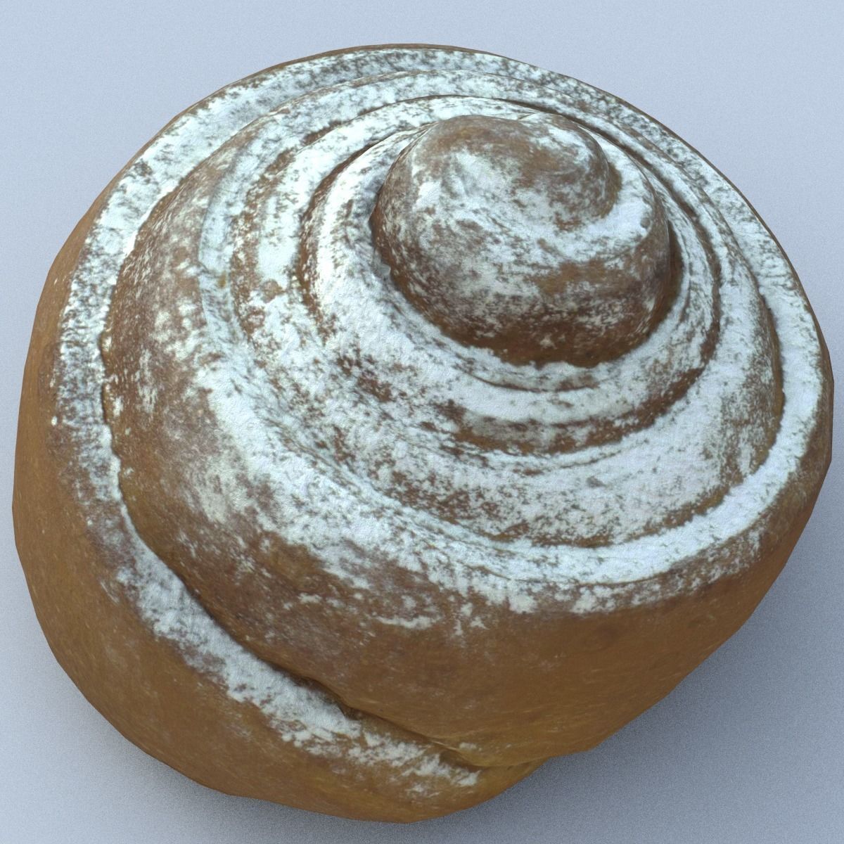 Cinnamon Roll Low Poly Low-poly 3D model_1