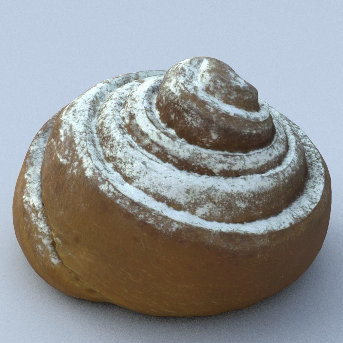 Cinnamon Roll High Poly 3D model_14