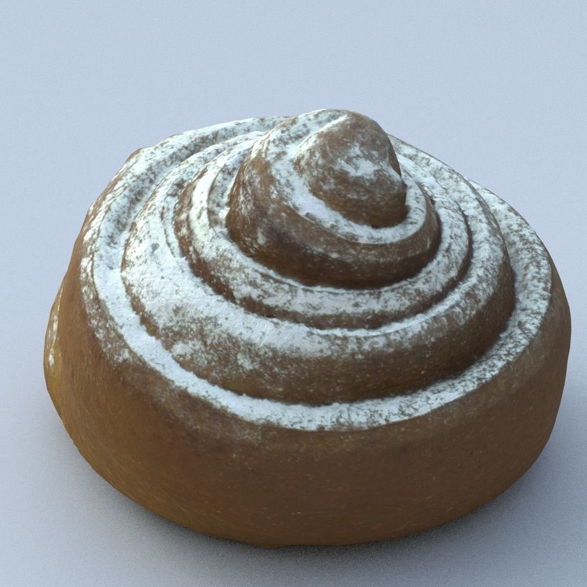 Cinnamon Roll High Poly 3D model_12
