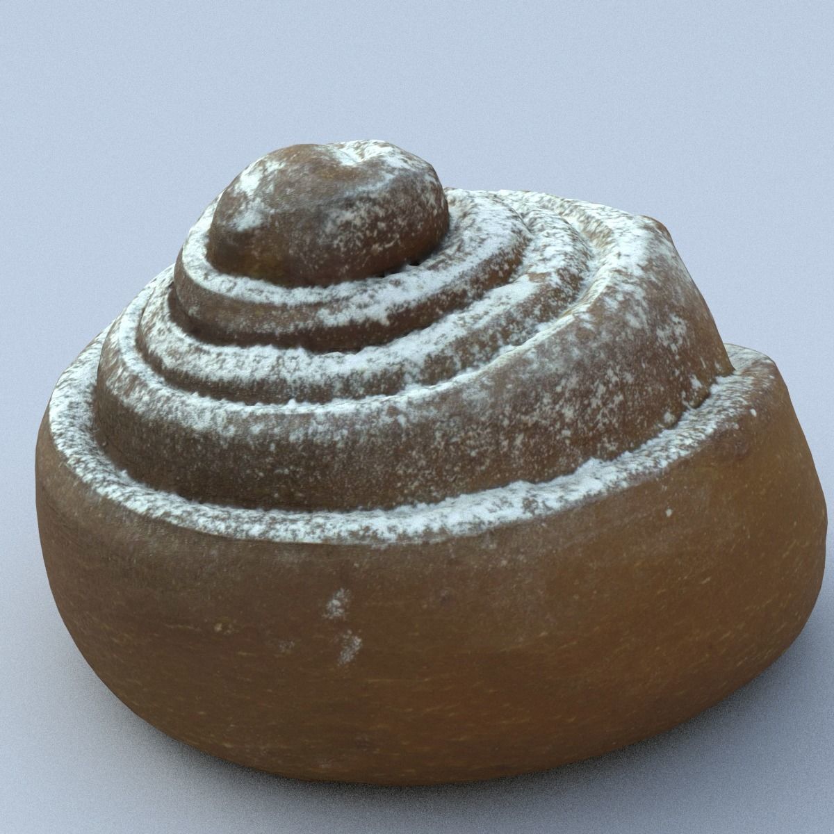 Cinnamon Roll High Poly 3D model_10