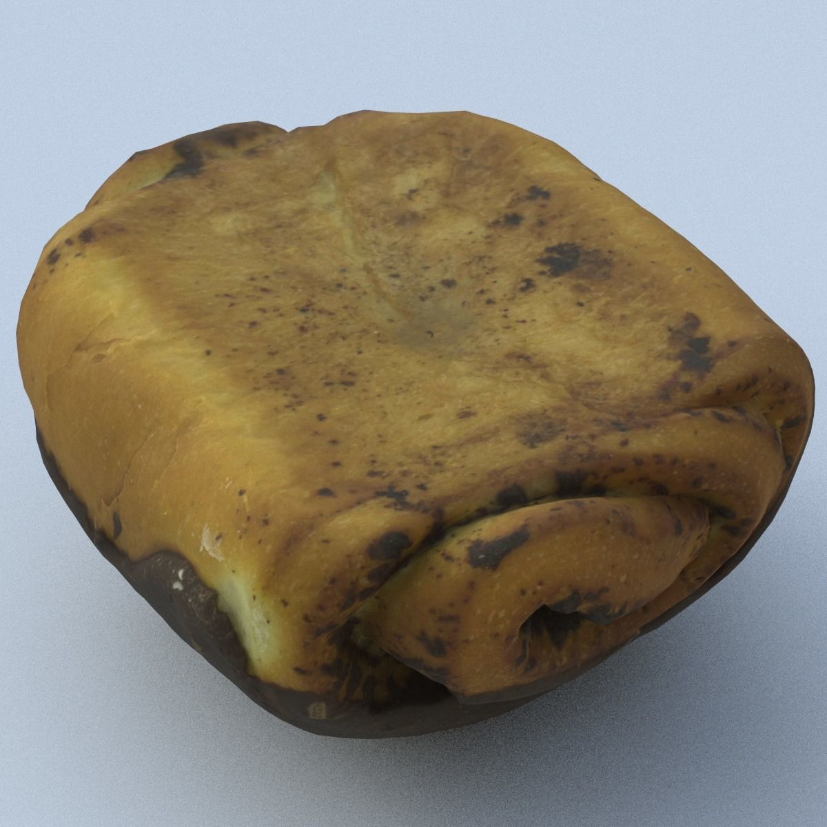 Chocolate Roll Middle Poly 3D model_1