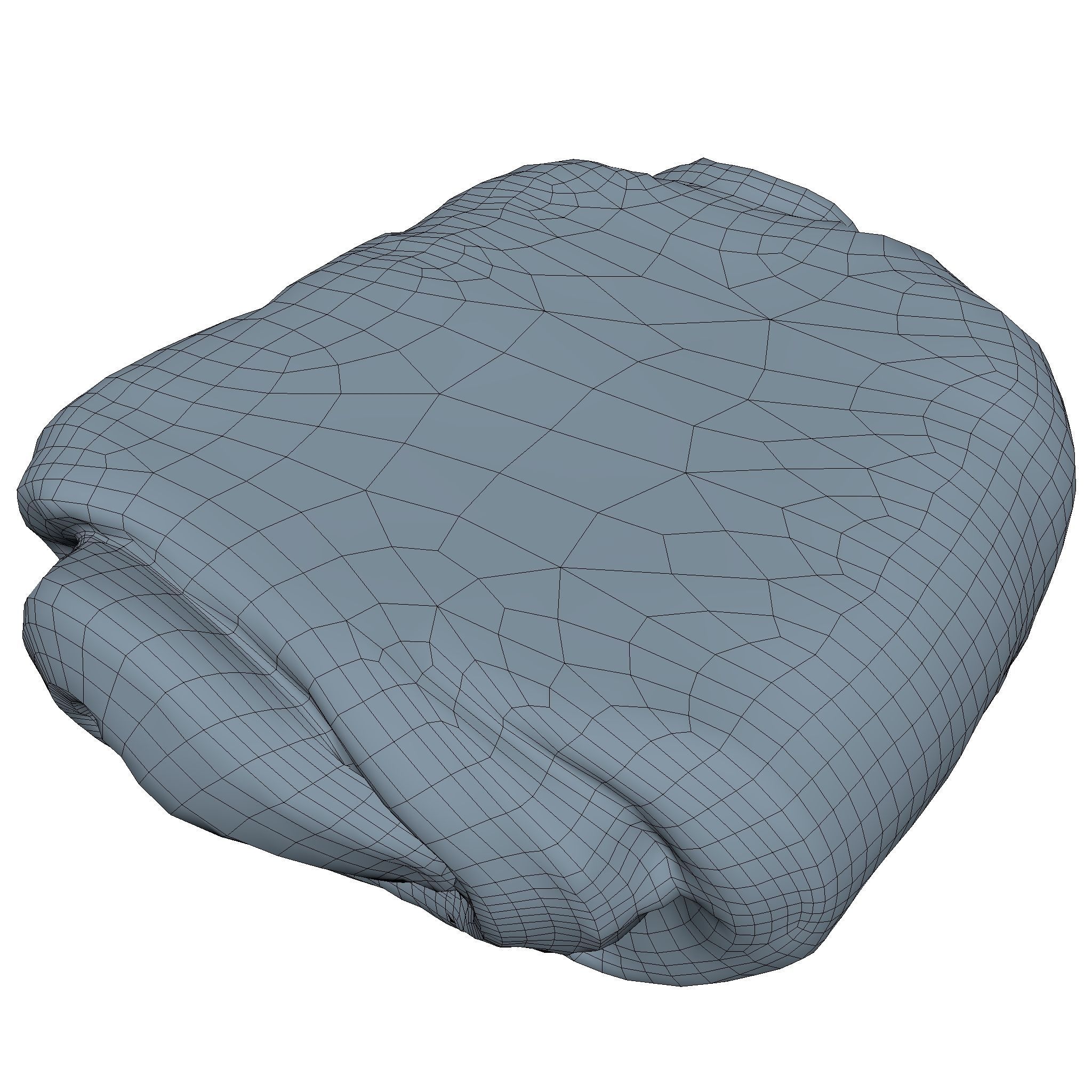 Chocolate Roll Middle Poly 3D model_5