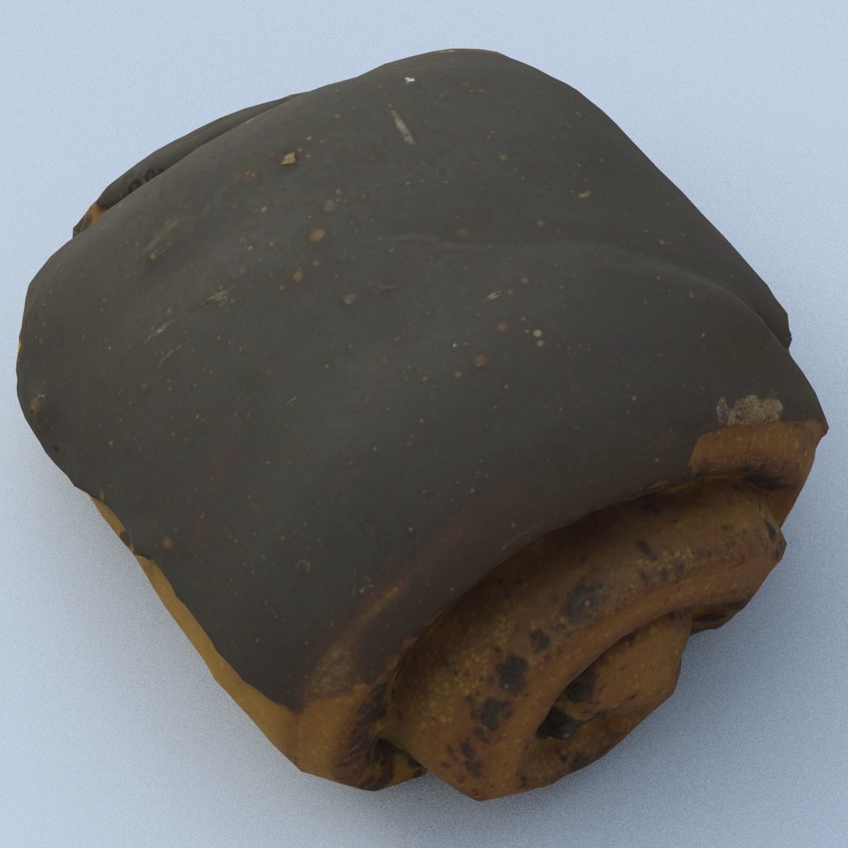 Chocolate Roll Middle Poly 3D model_3