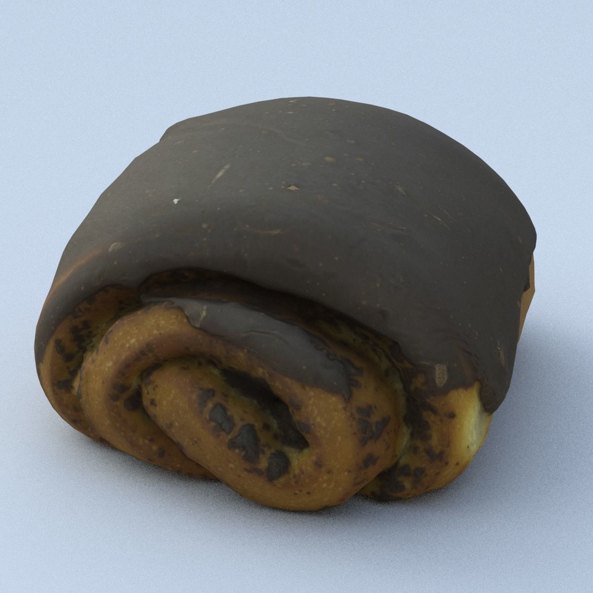 Chocolate Roll Middle Poly 3D model_11