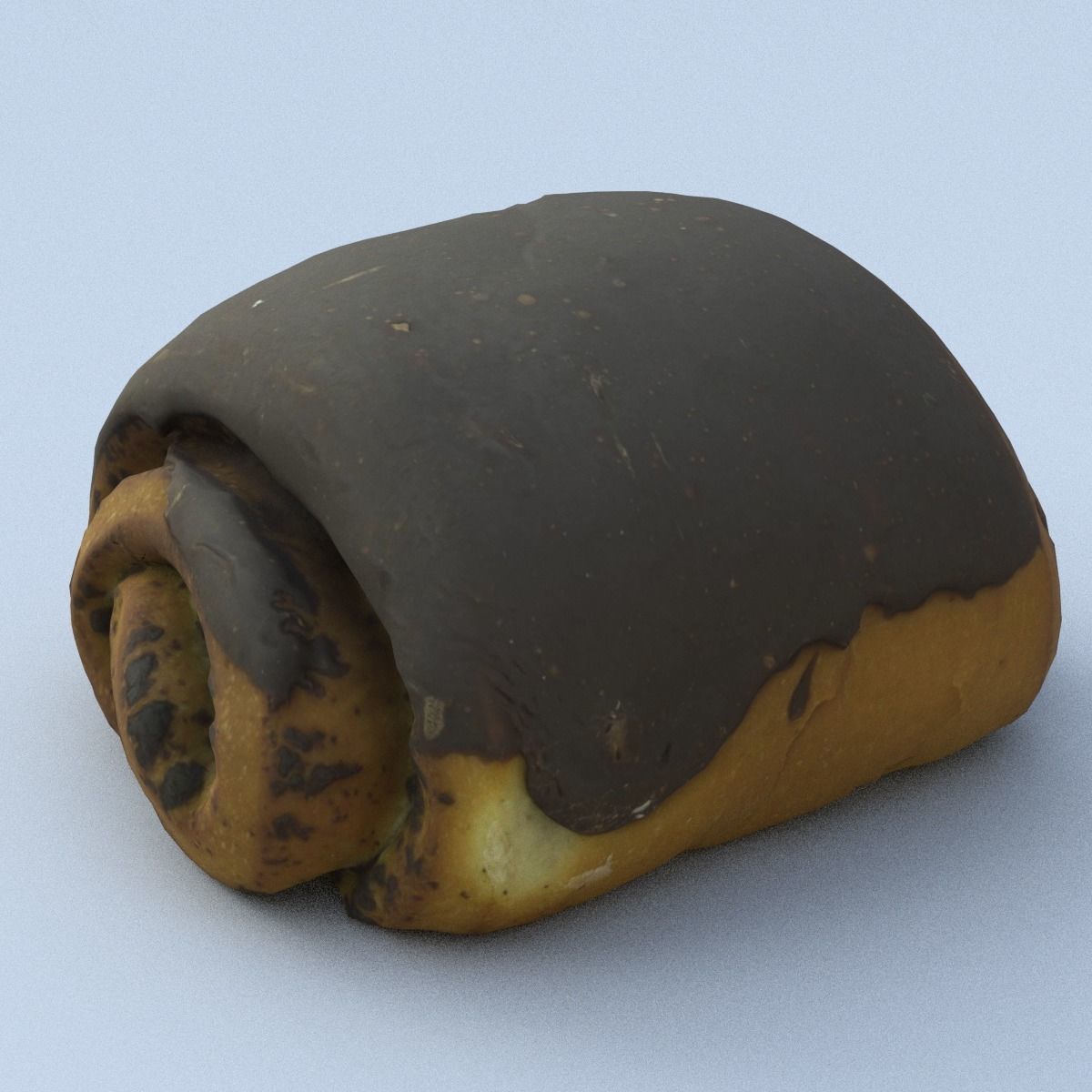 Chocolate Roll Middle Poly 3D model_14