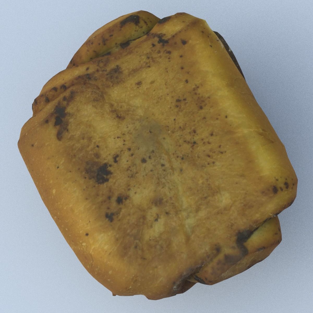 Chocolate Roll Middle Poly 3D model_2