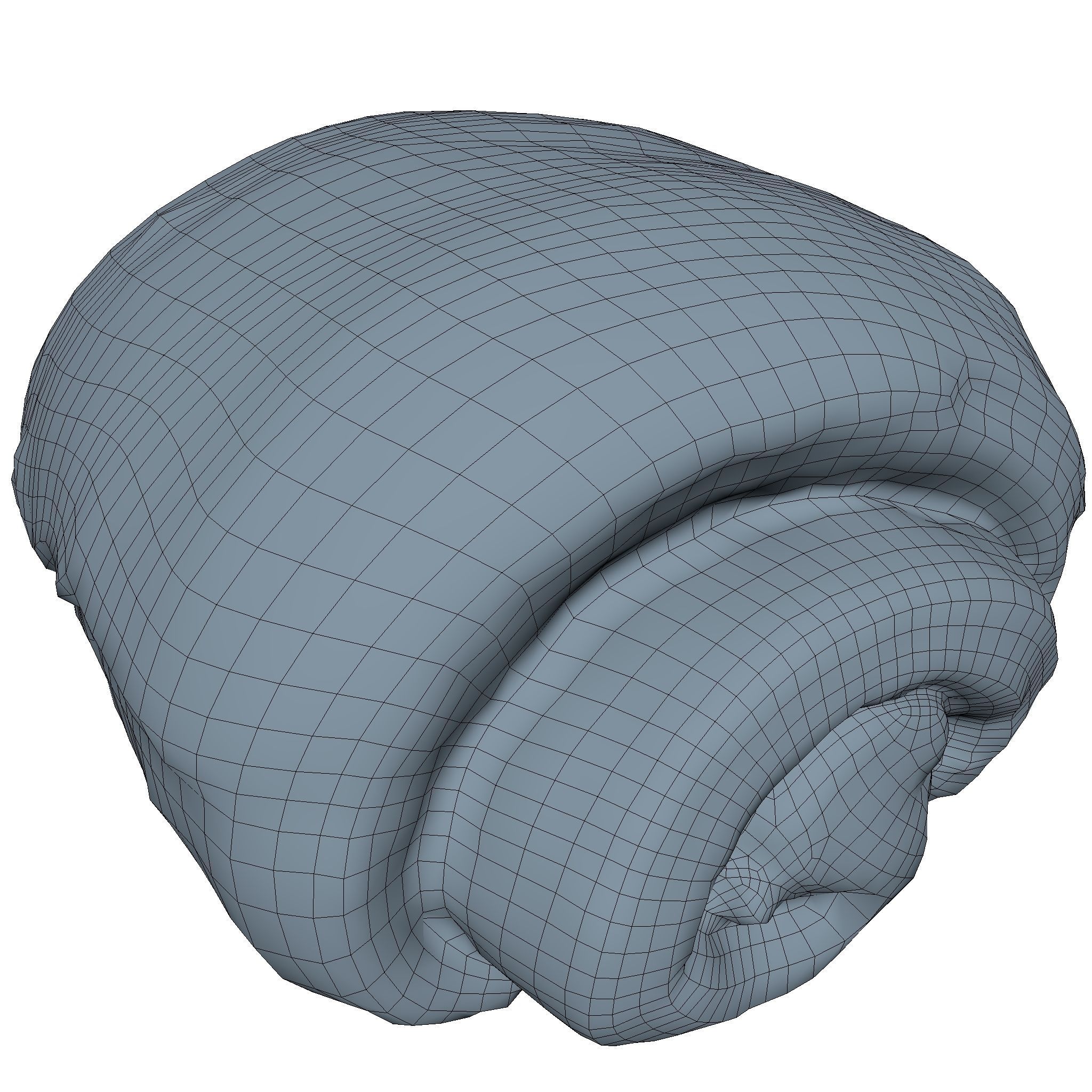 Chocolate Roll Middle Poly 3D model_4