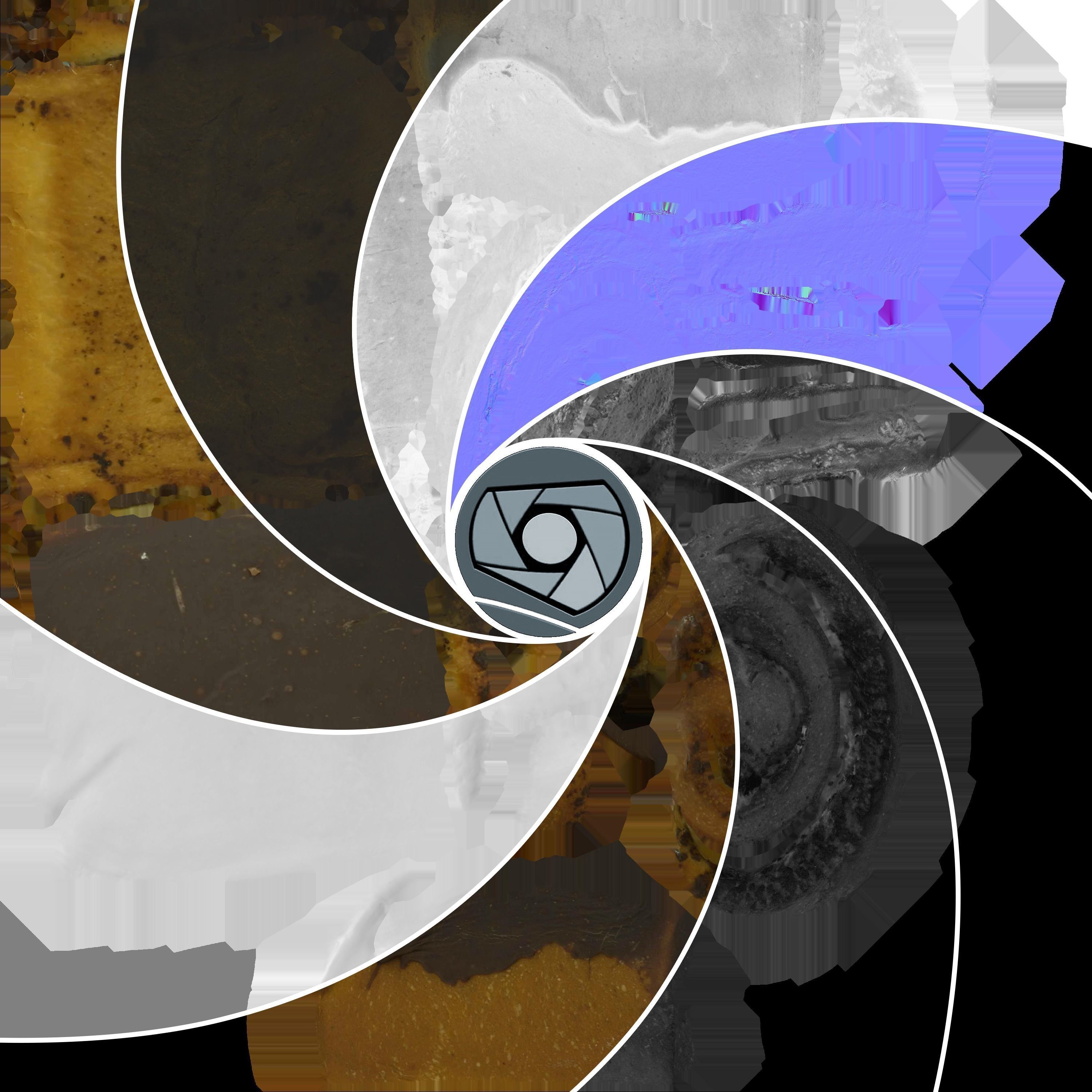 Chocolate Roll Middle Poly 3D model_6