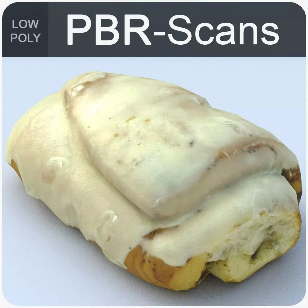 Sweet Roll Low Poly Low-poly 3D model_0