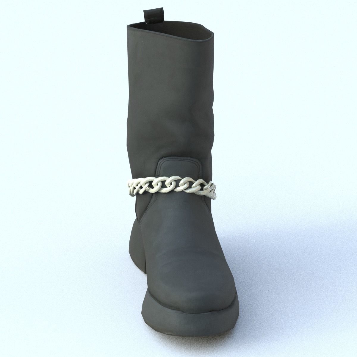 Boot Low Poly with chains Low-poly 3D model_14