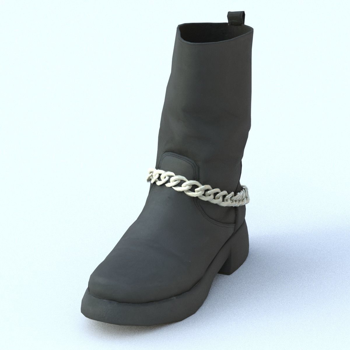 Boot Low Poly with chains Low-poly 3D model_15