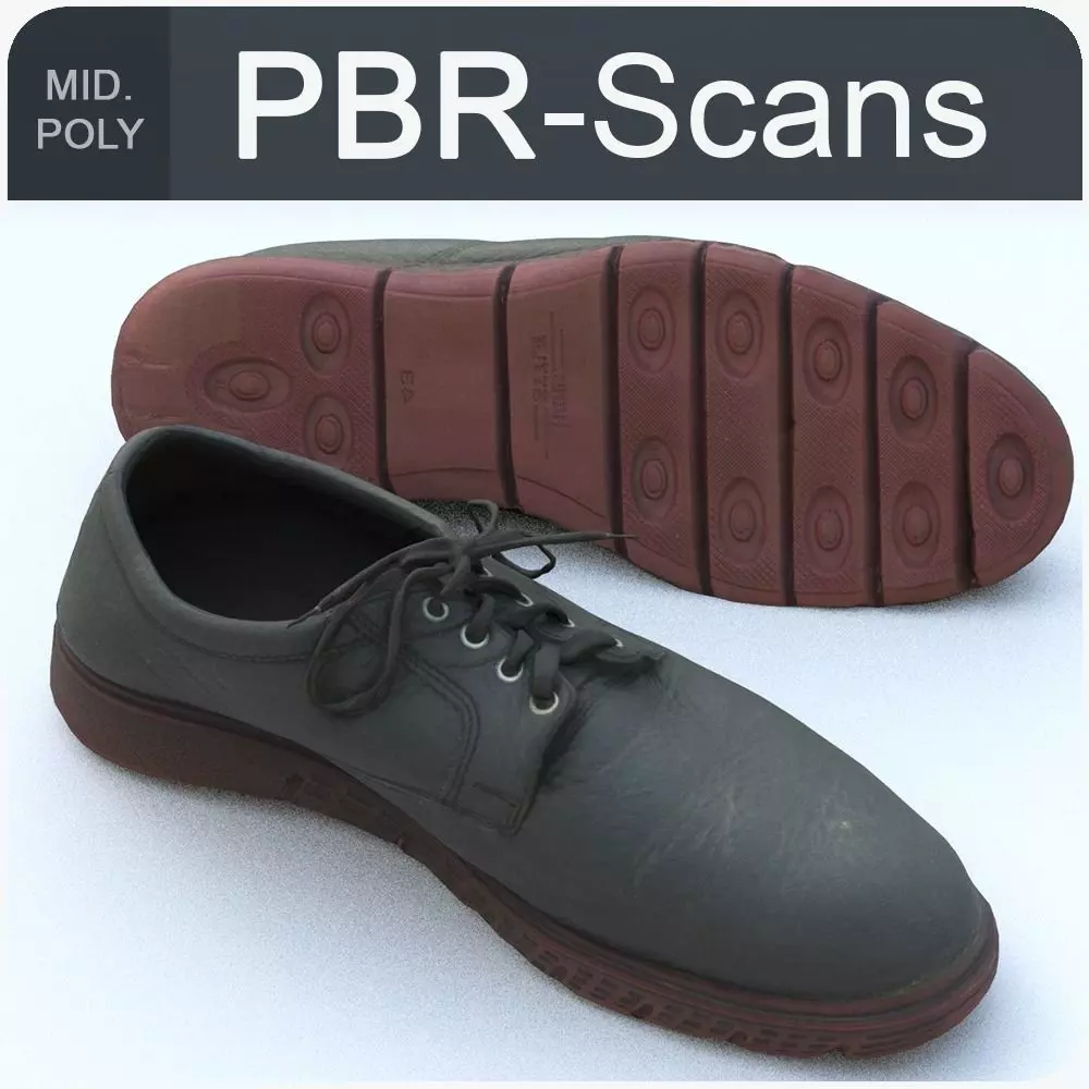 Shoe Middle Poly 3D model_0