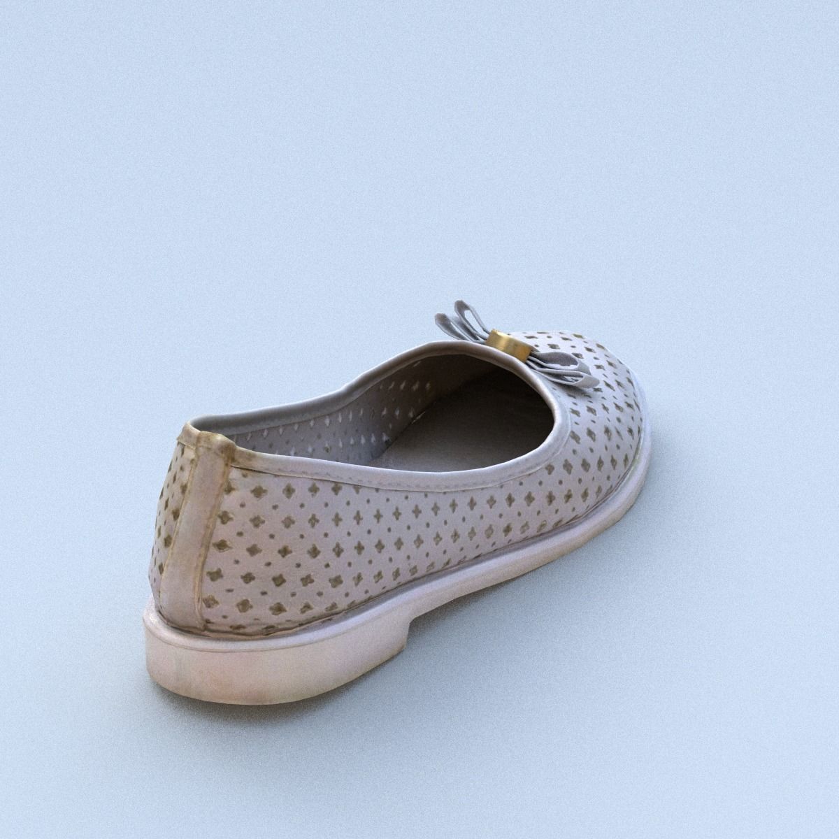 Shoe Low Poly flat shoes Low-poly 3D model_14