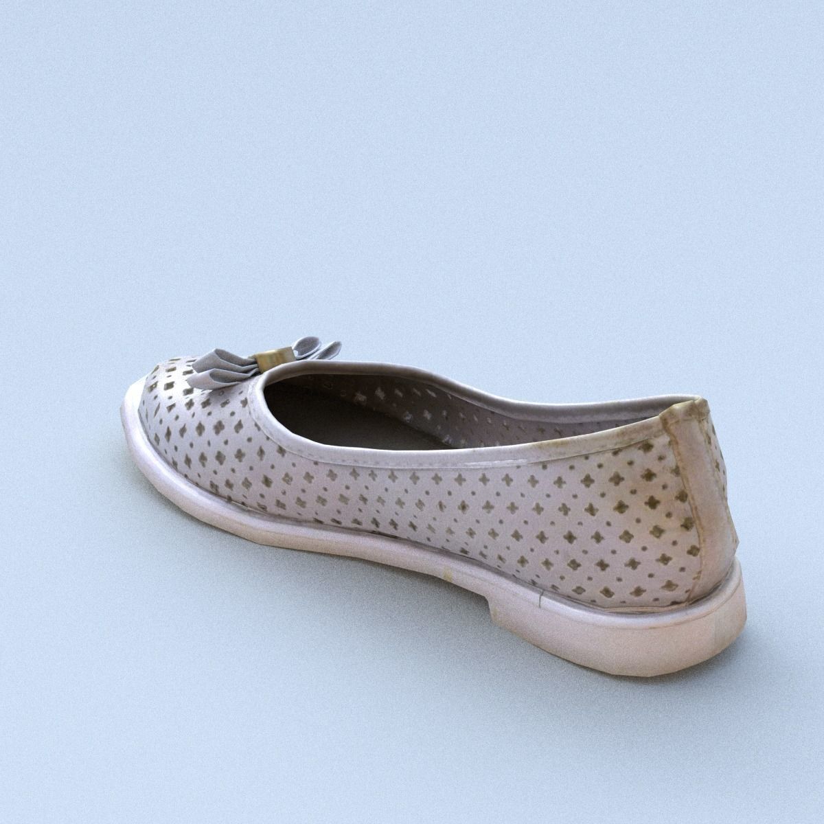 Shoe Low Poly flat shoes Low-poly 3D model_16