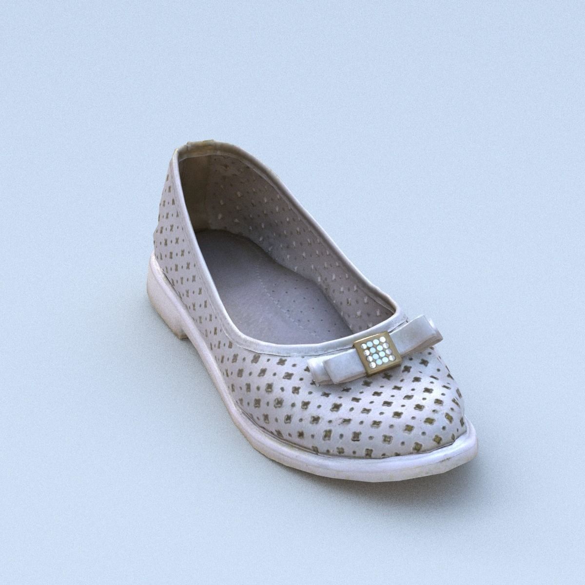 Shoe Low Poly flat shoes Low-poly 3D model_12