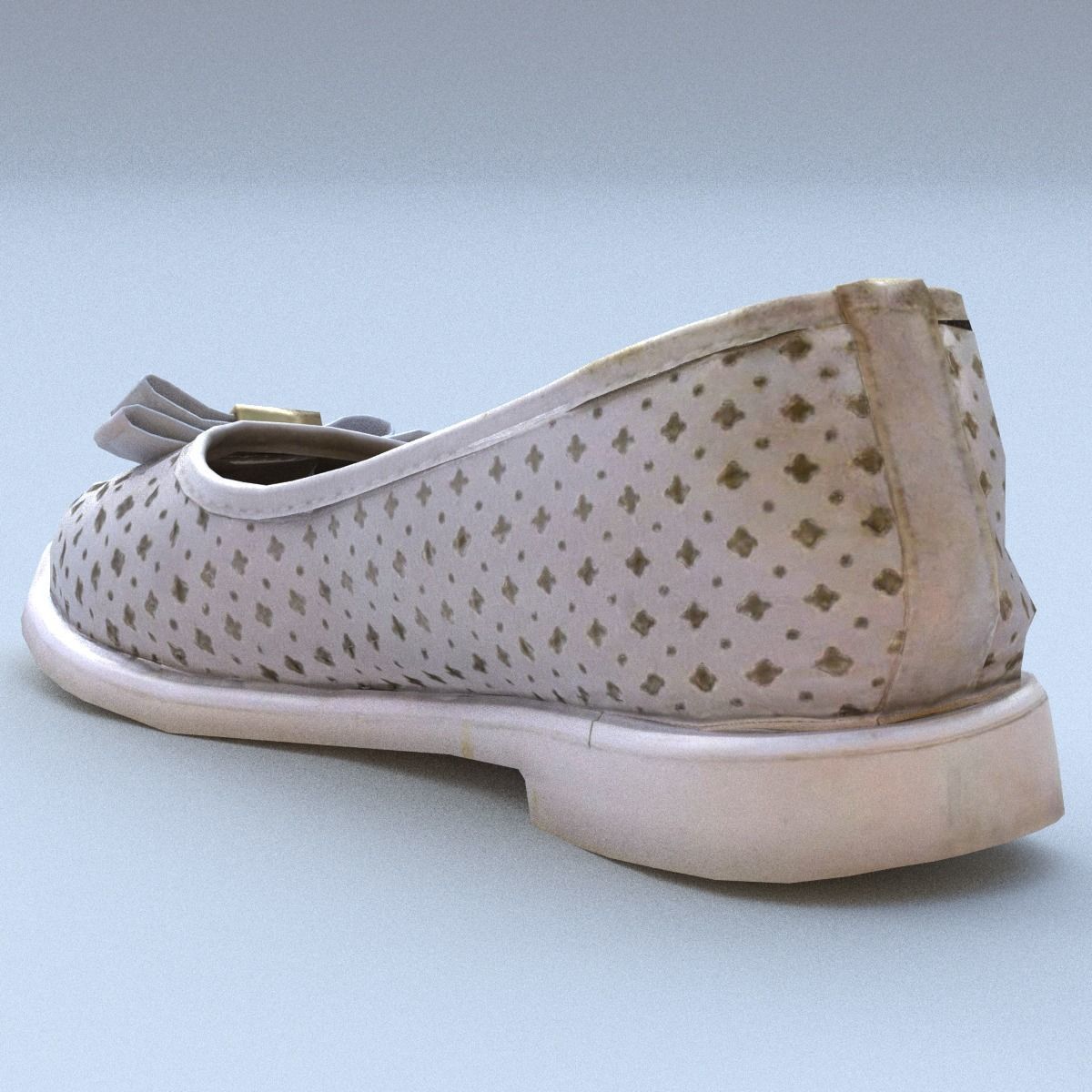 Shoe Low Poly flat shoes Low-poly 3D model_5