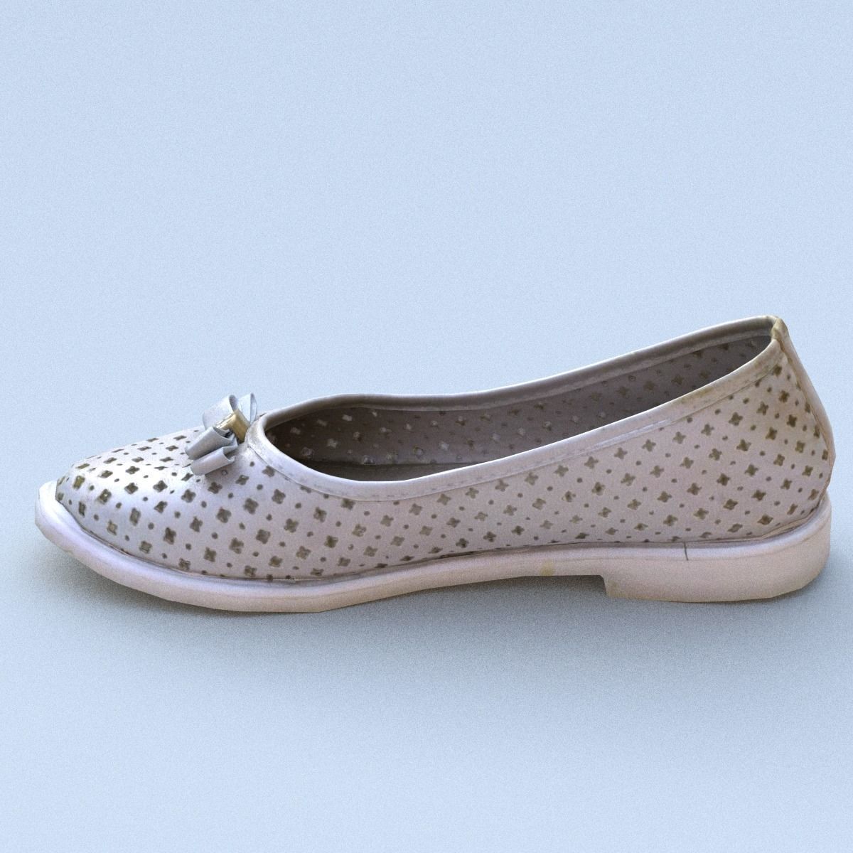 Shoe Low Poly flat shoes Low-poly 3D model_15