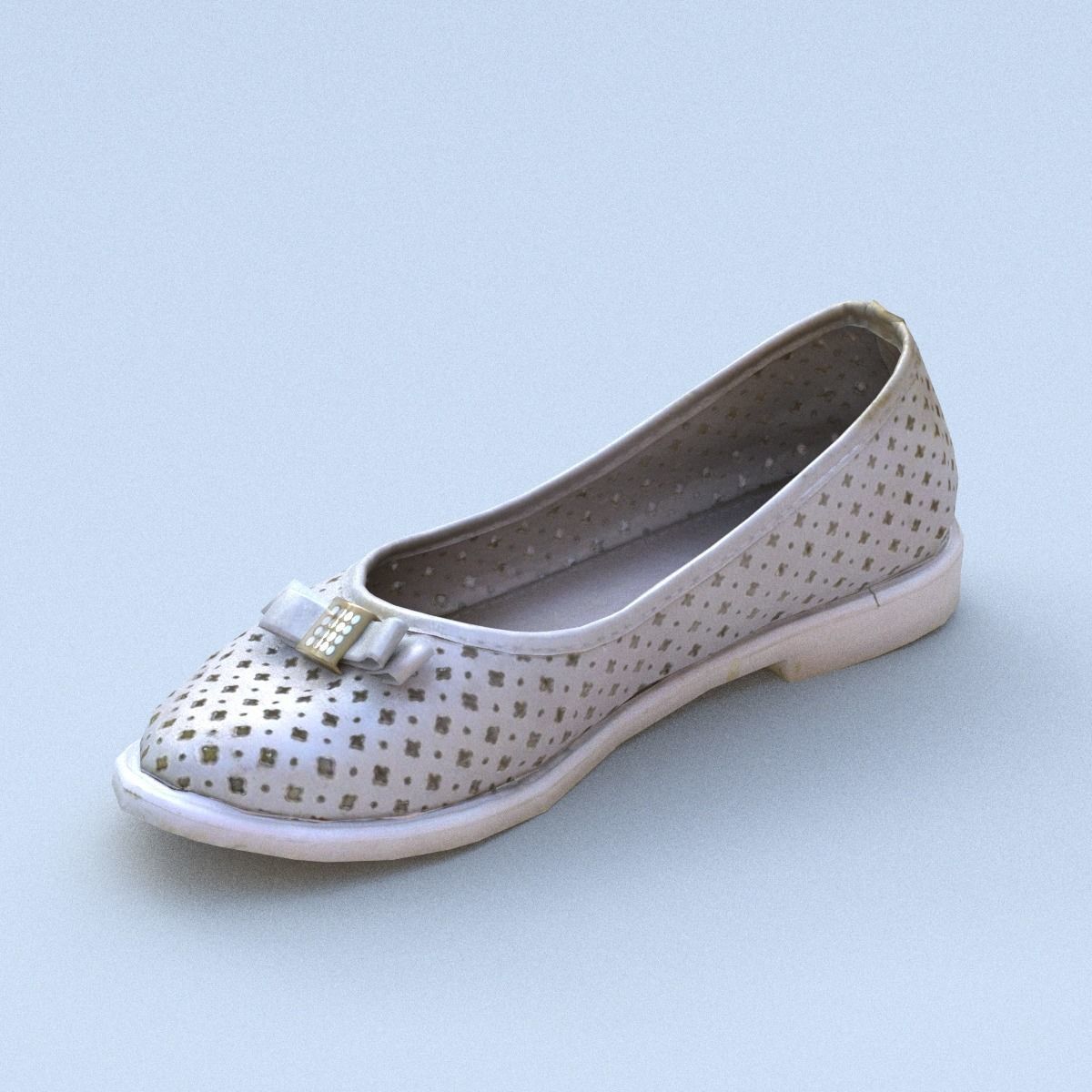 Shoe Low Poly flat shoes Low-poly 3D model_17